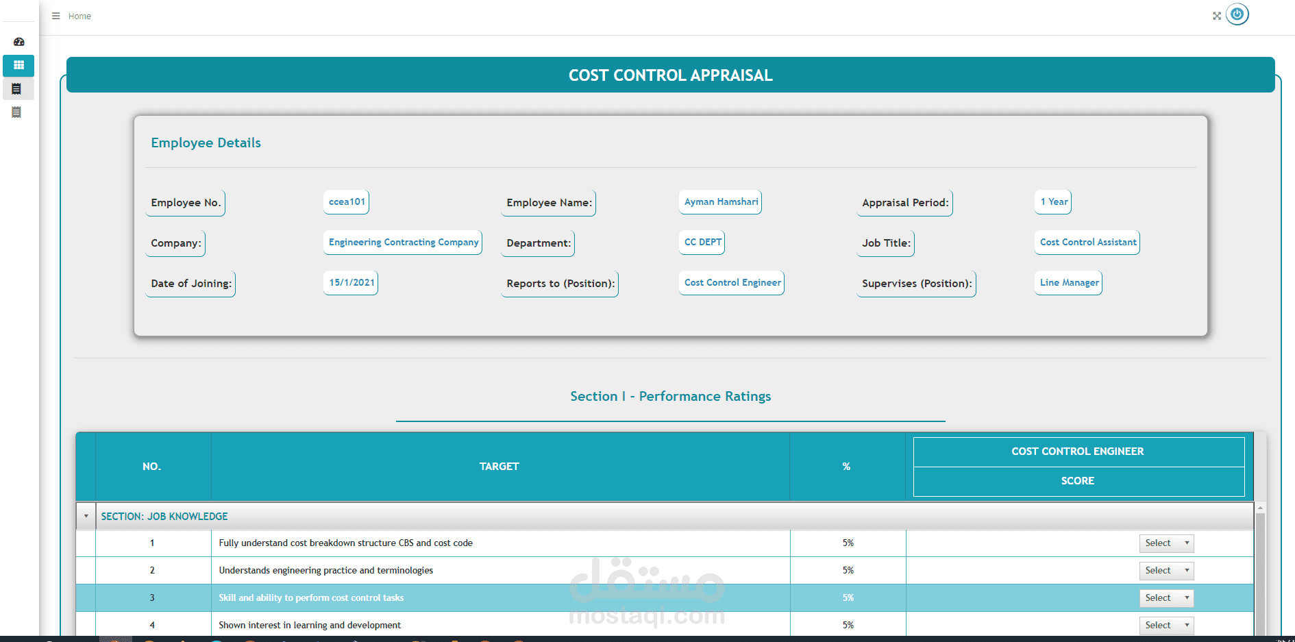 Annual Performance Appraisal