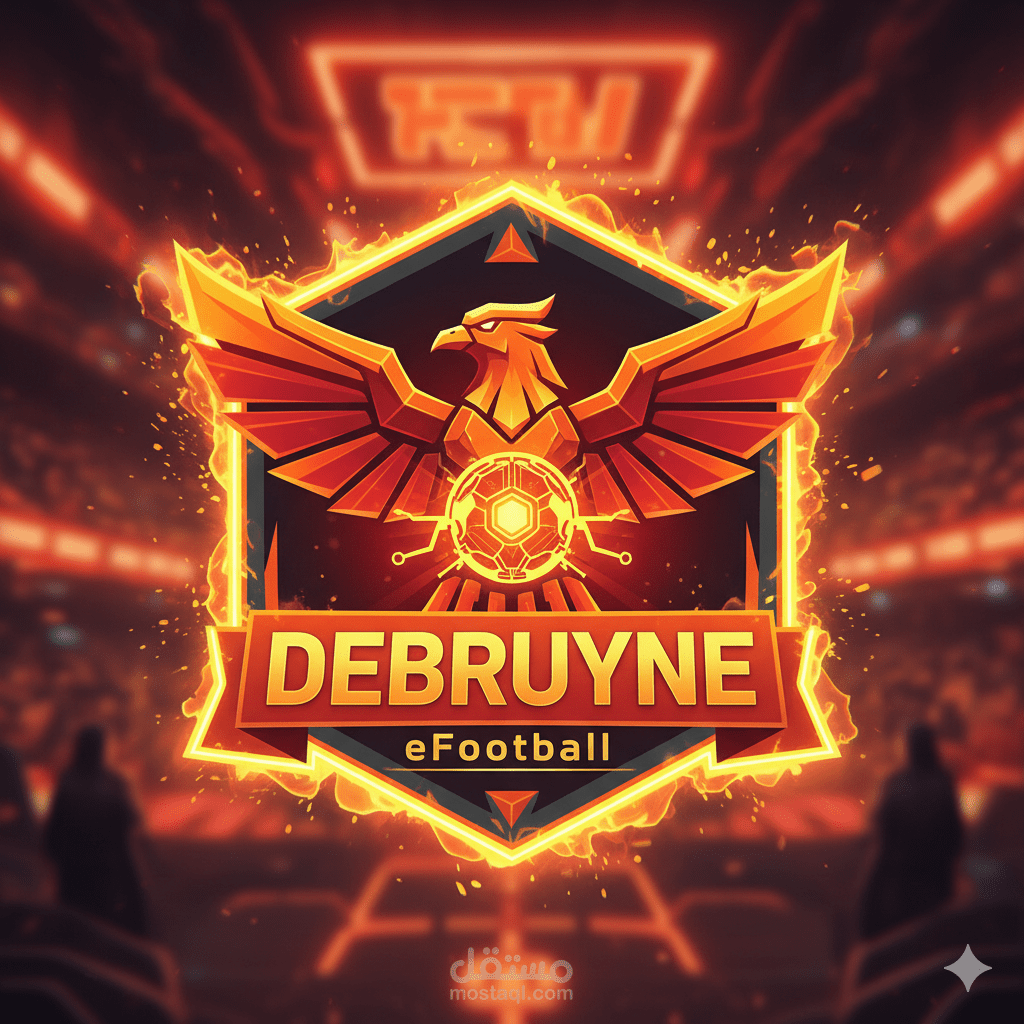تصميم شعار احترافي ومُبتكر (Esports Logo) لفريق/قناة "De Bruyne eFootball"