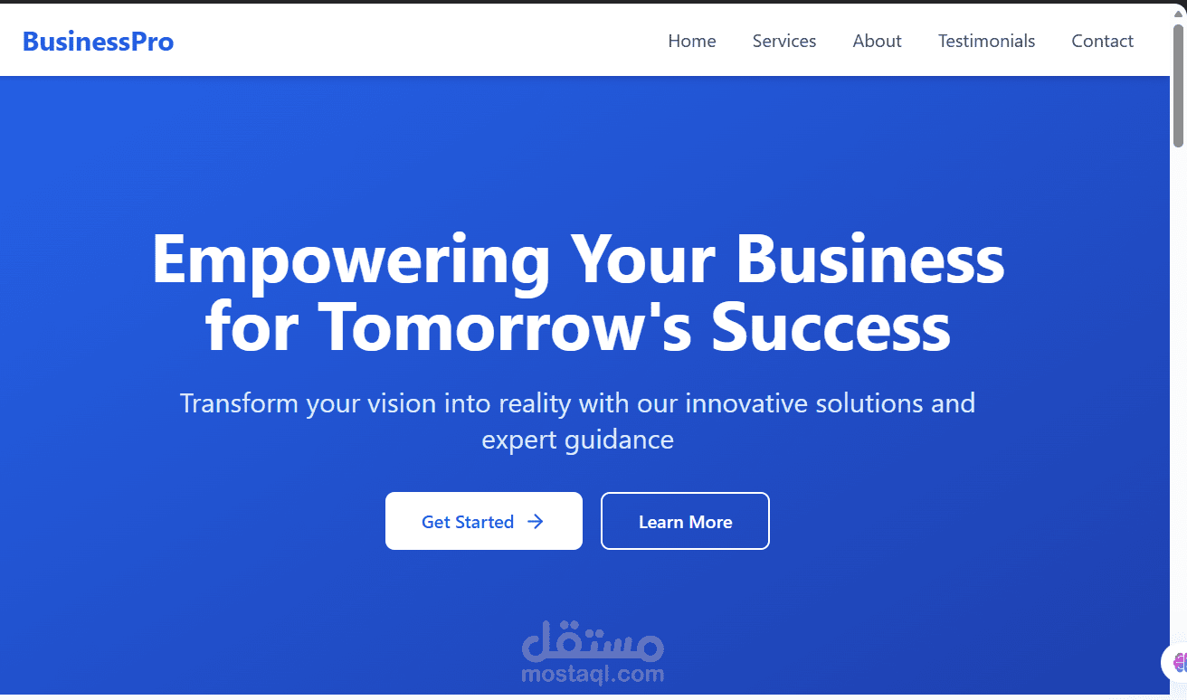 تصميم وتطوير موقع شركة خدمات احترافي