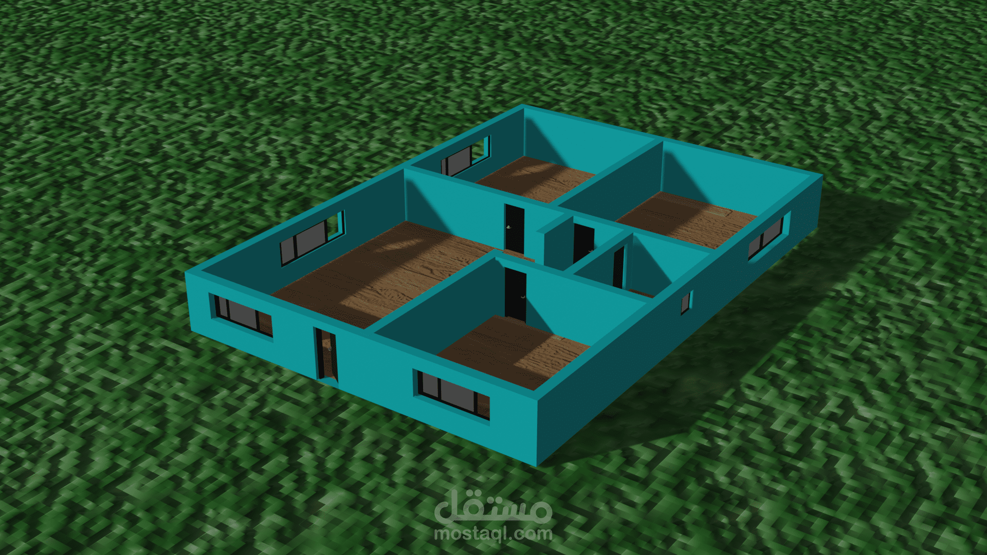 تصميم منزل 3D (ثلاثي الابعاد) من مخطط يدوي