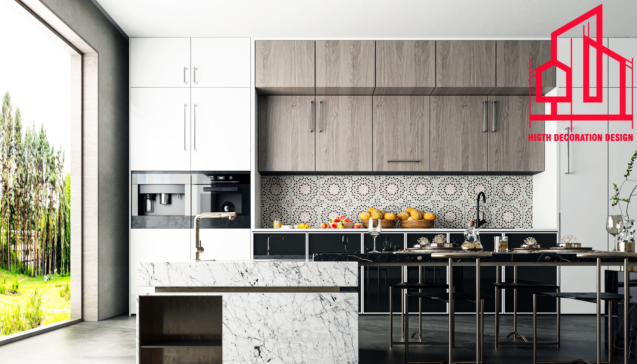 تصميم واجهة داخية لمطبخ مودرن