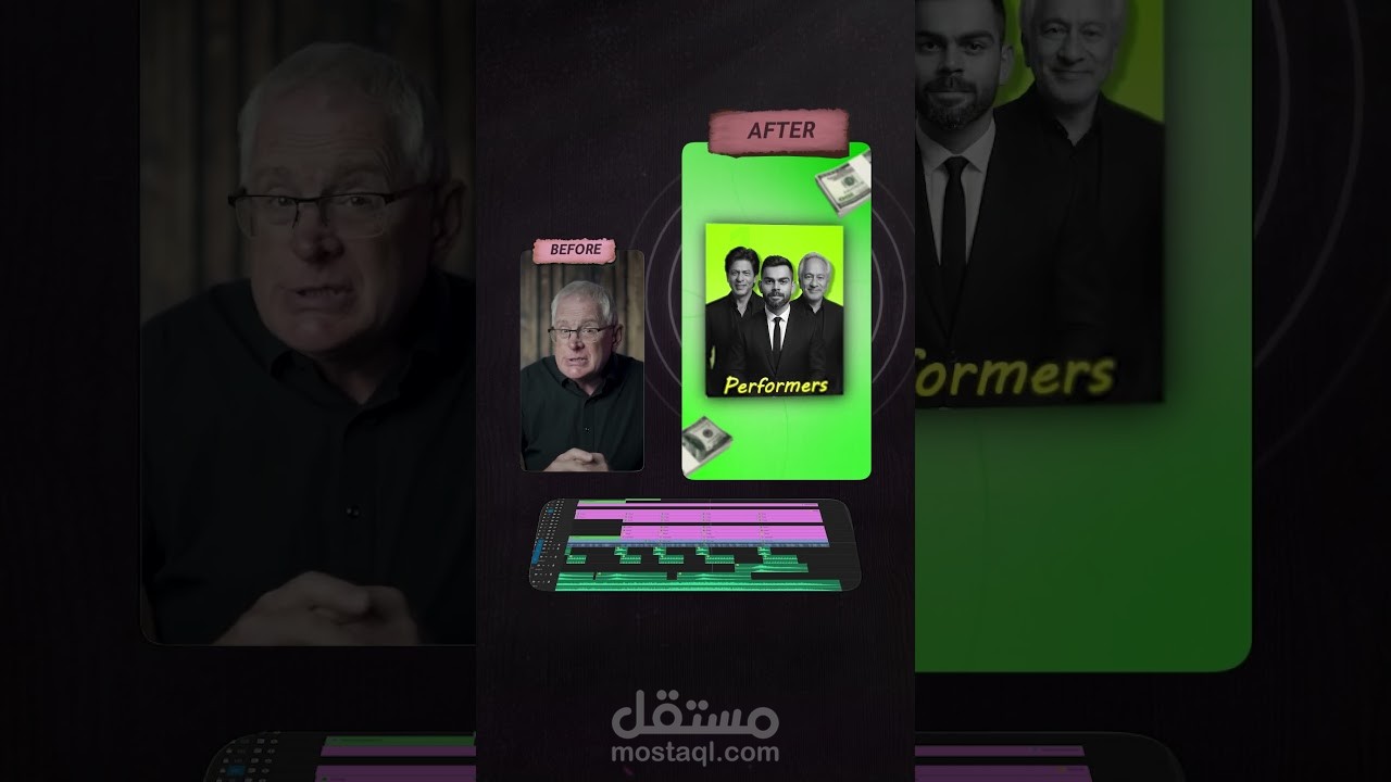 مونتاج فيديو ريلز عن المال