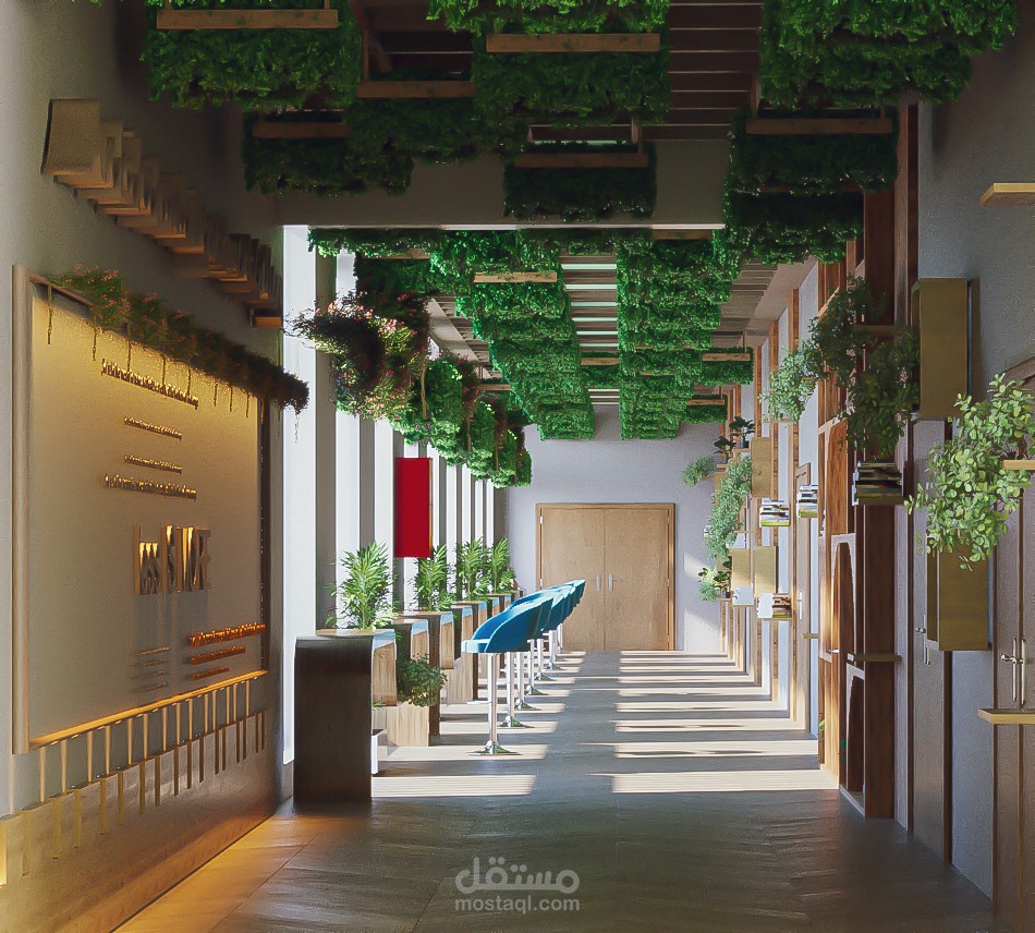 اعادة تصميم طرقة قسم العماره -Architecture department corridor development project