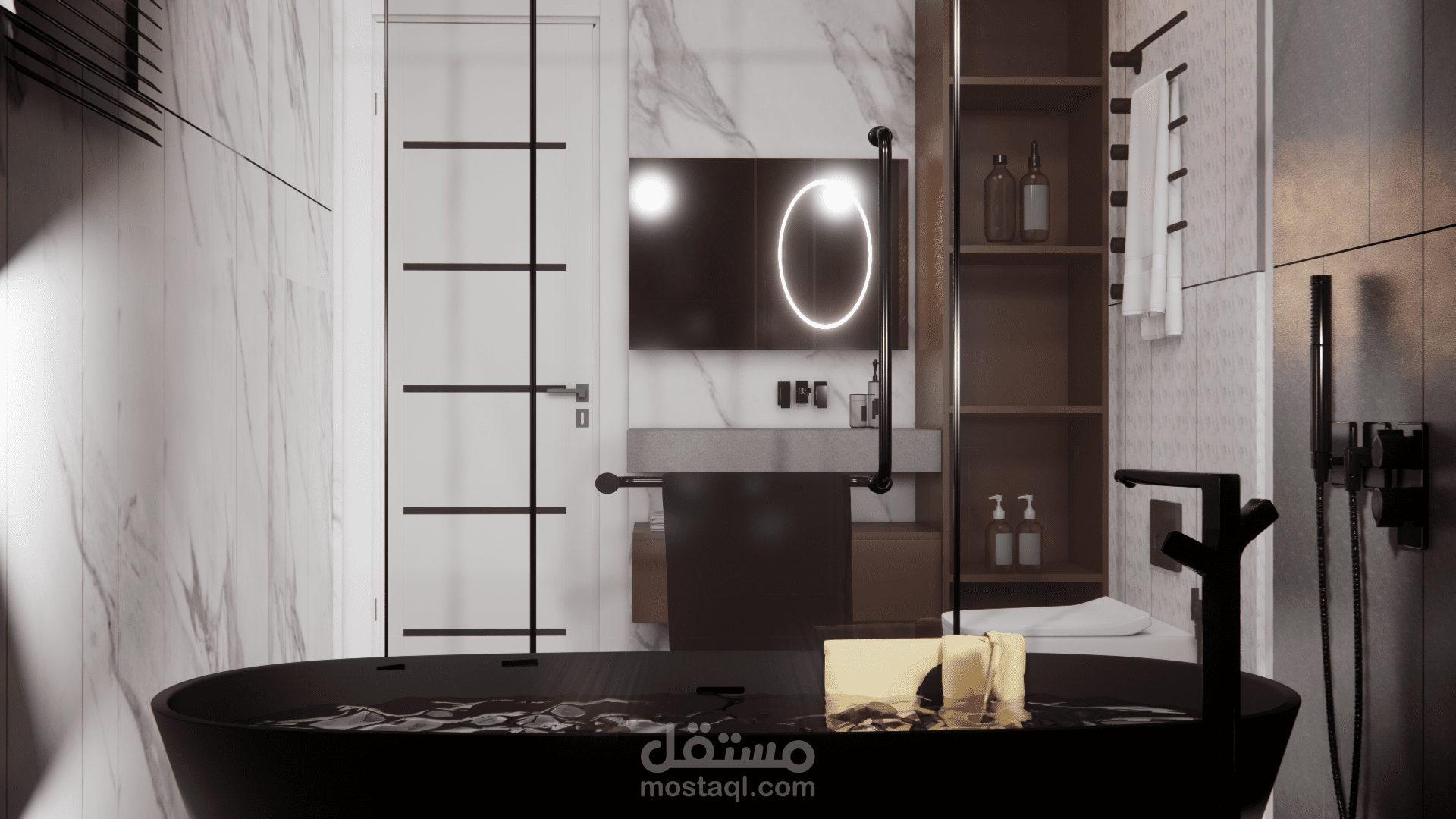 تصميم داخلي لحمامات