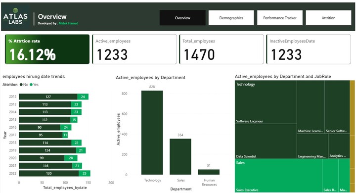 Atlas Labs power bi project
