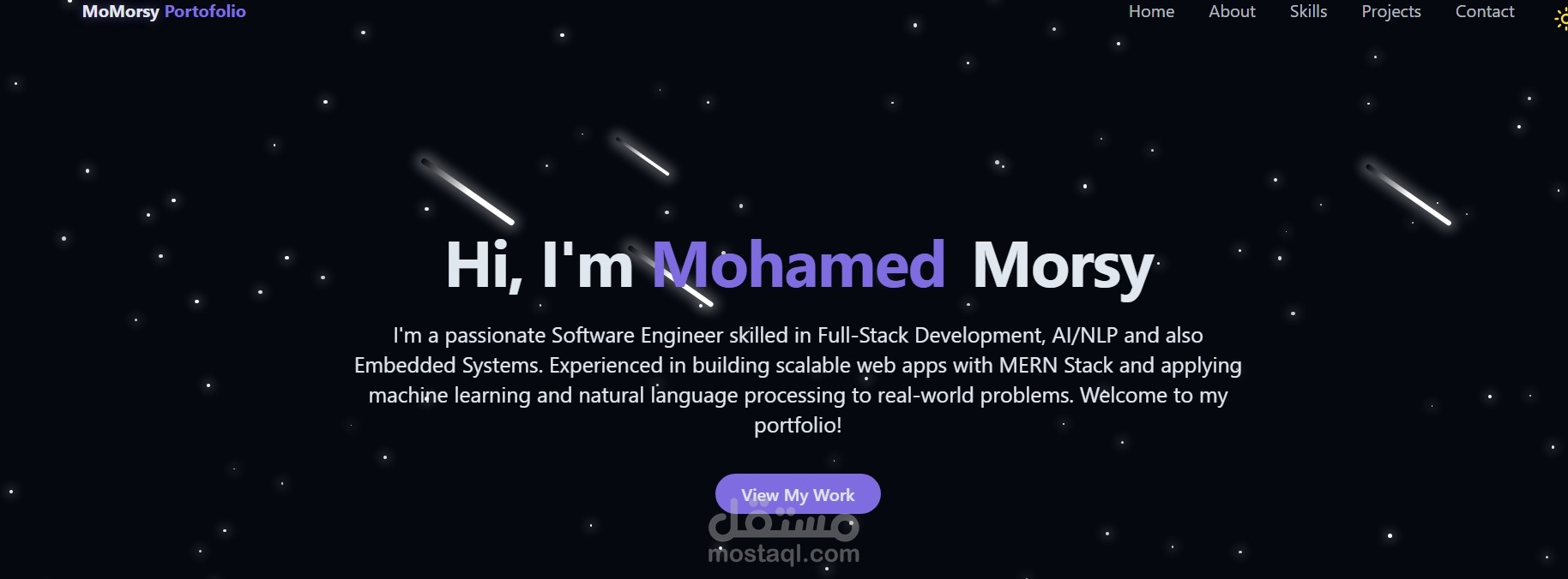 موقع شخصي لعرض الأعمال