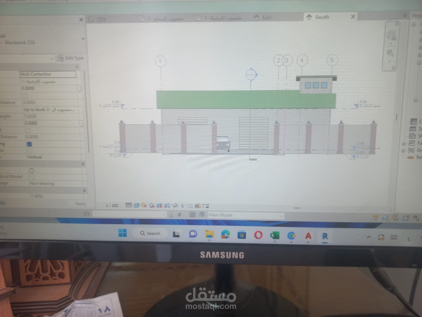 التصميم الداخلي والخارجي لفيلا ببرنامج الريفيت