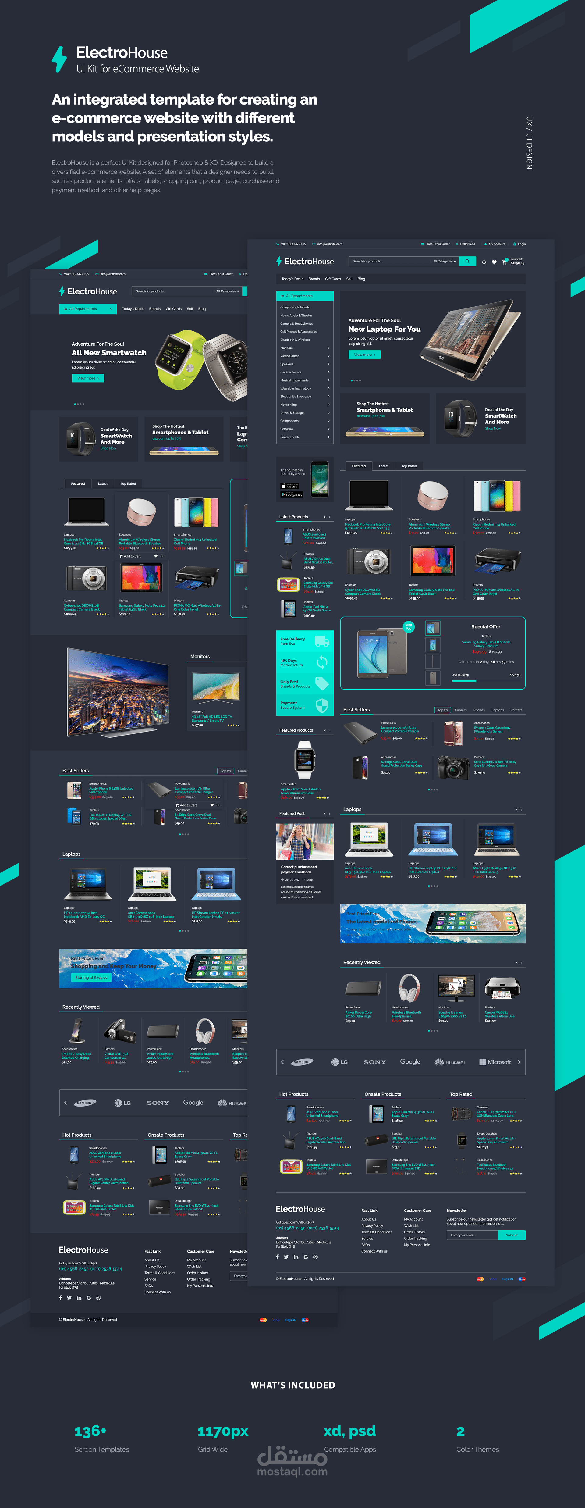 ElectroHouse Website UI Kit