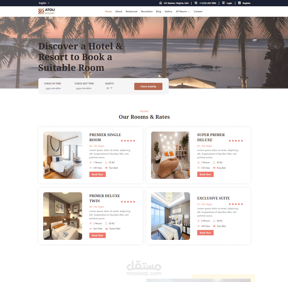 Hotel Booking Reservation System