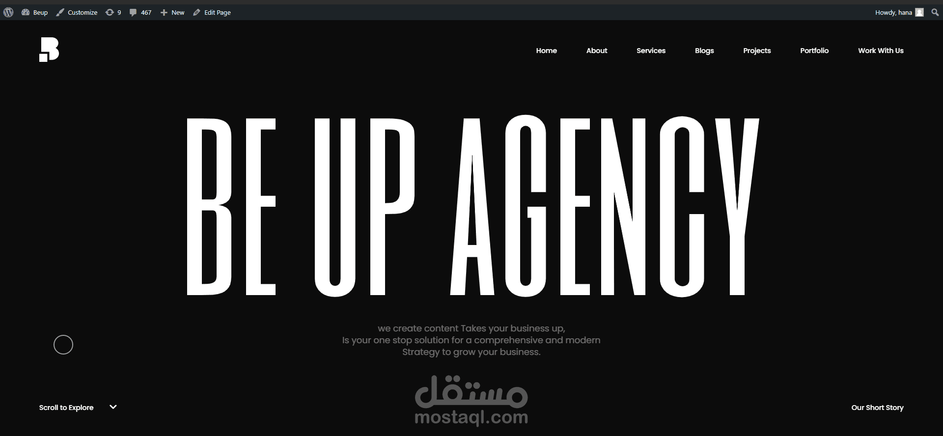 تصميم و تطوير موقع beupagency