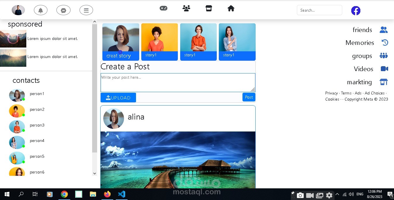 Facebook website