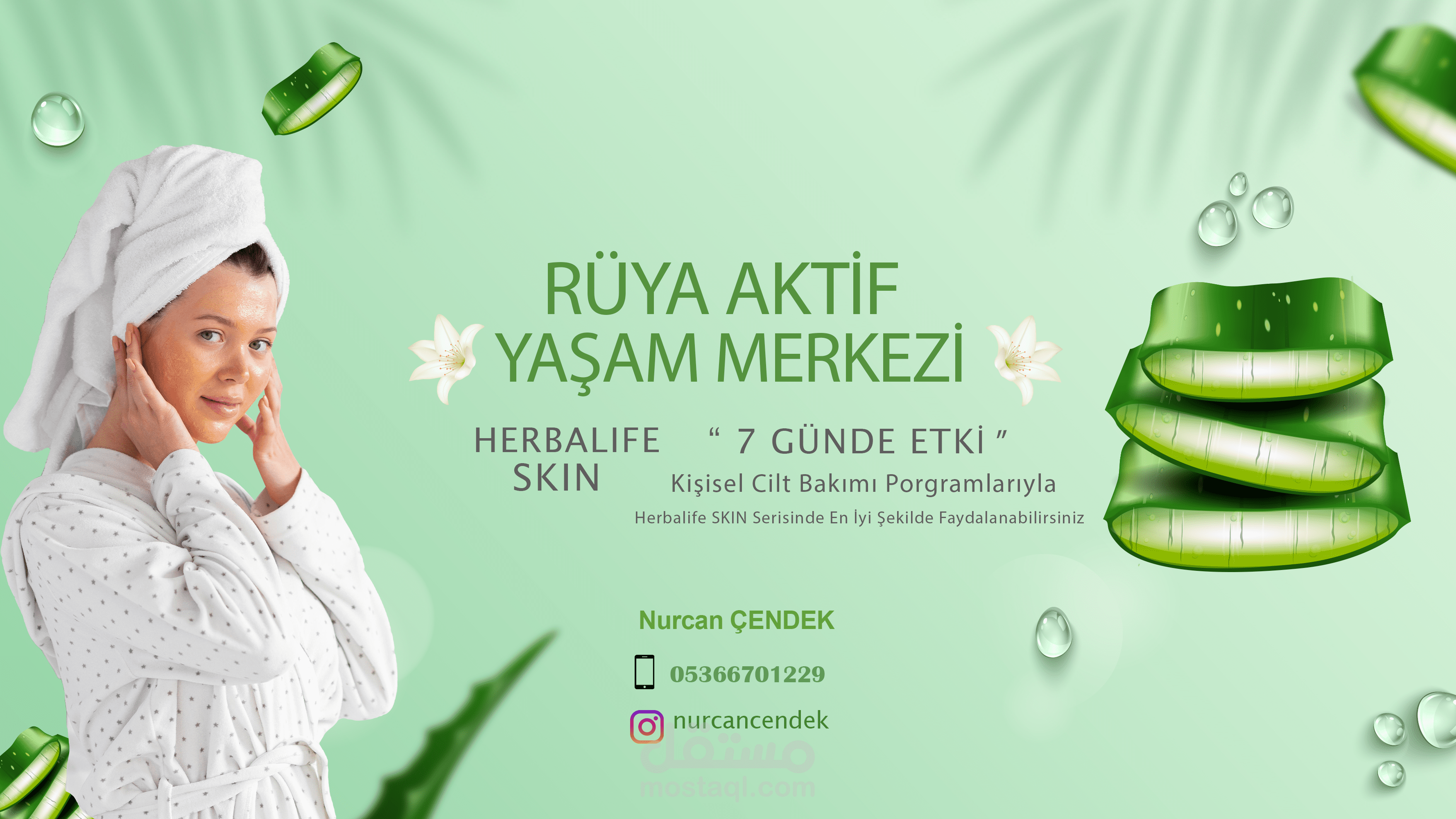 تصميم لمركز تركي للعناية بالجسد والبشرة Herbalife
