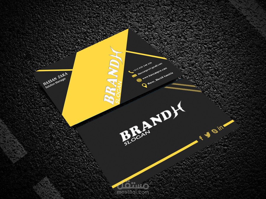تصميم بطاقات عمل (business card)