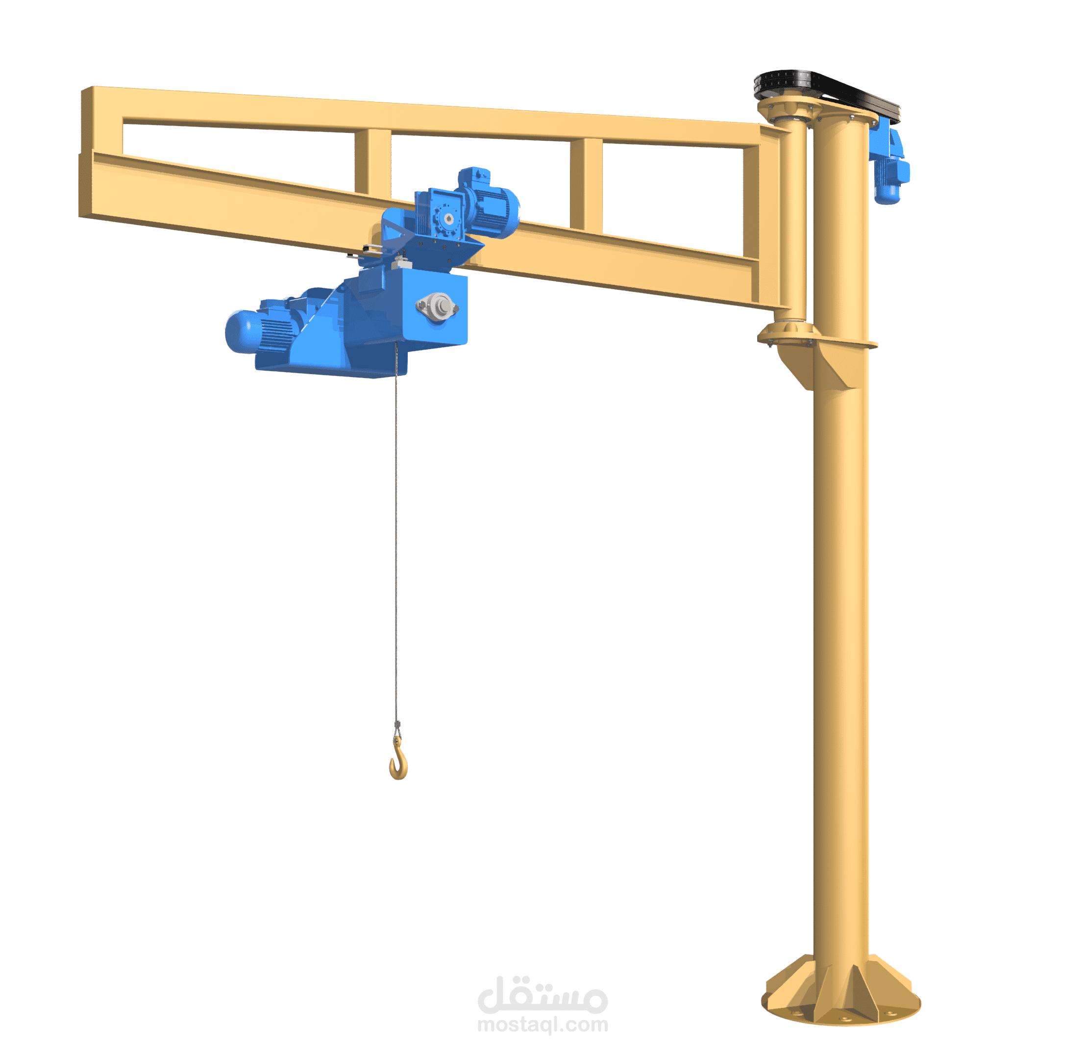 تصميم رافعة Jib Crane