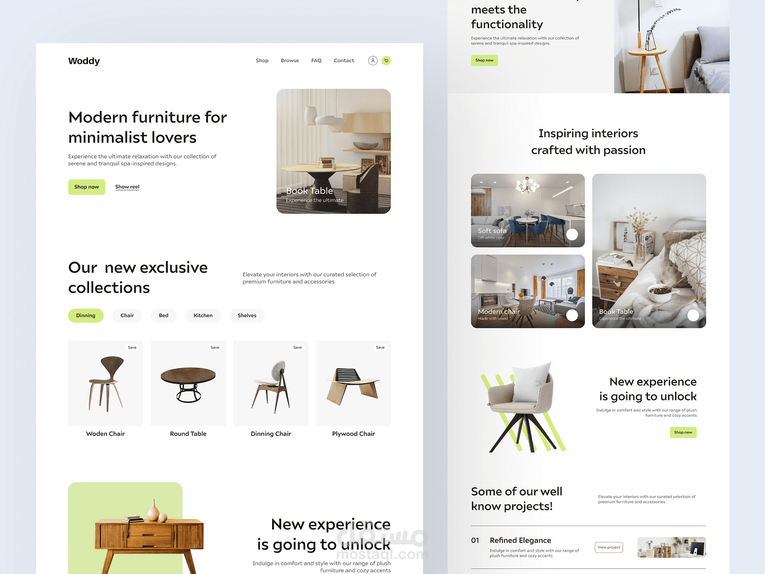 موقع إلكتروني لبيع الأثاث (تحويل PSD إلي HTML)