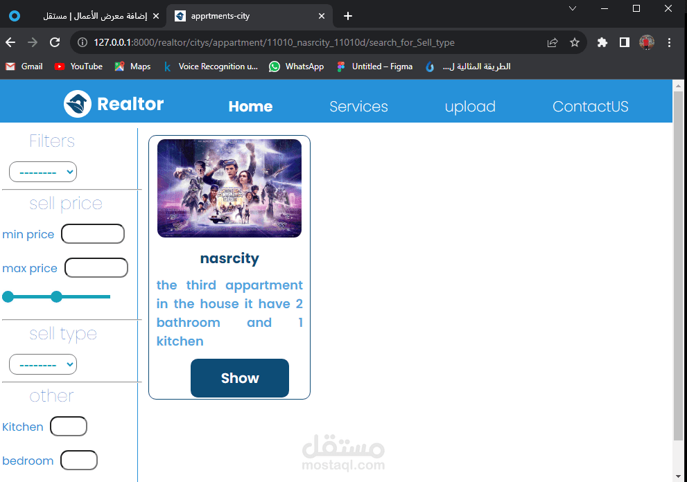 realtor app with chat app