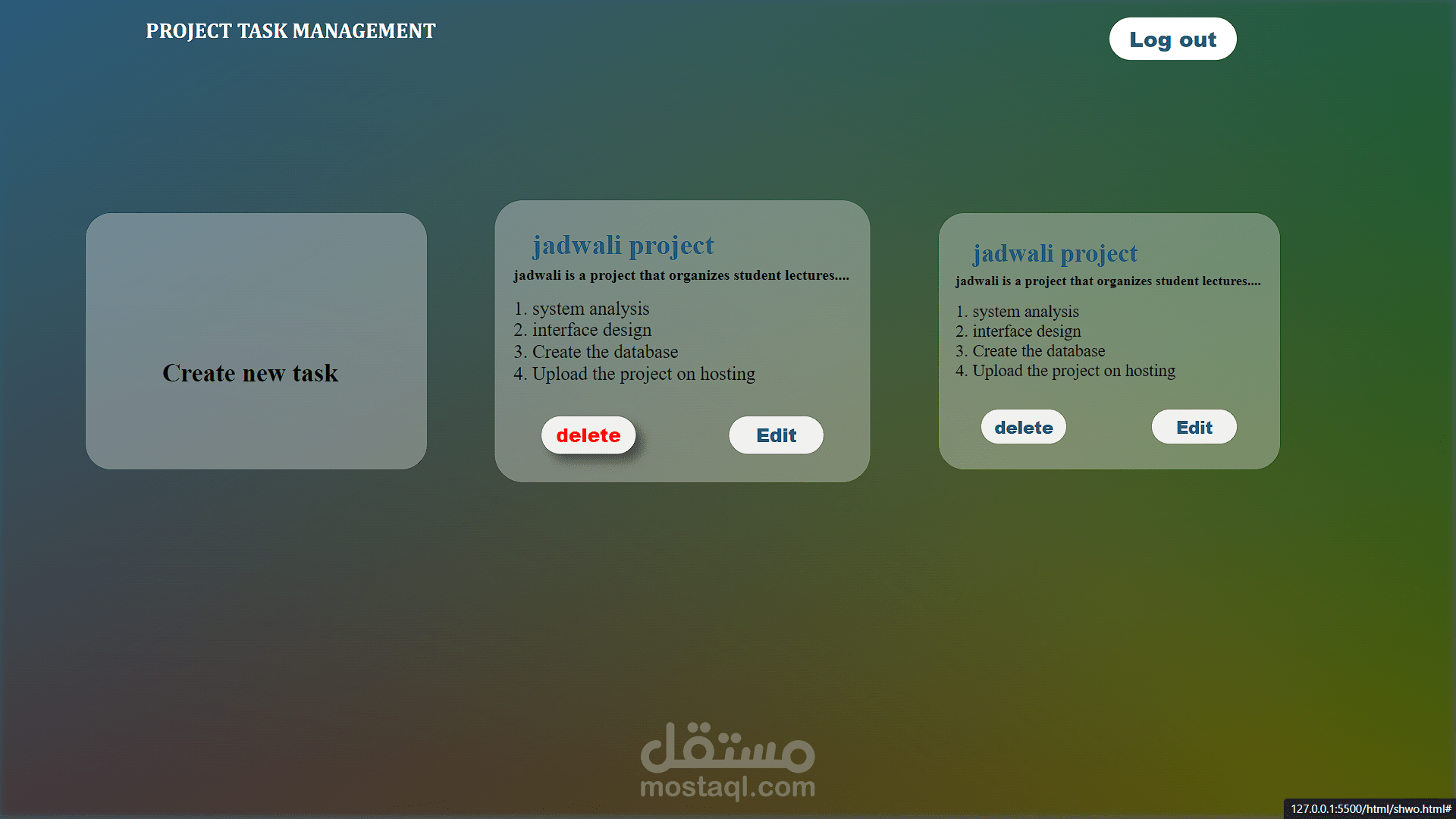 PROJECT TASK MANAGEMENT