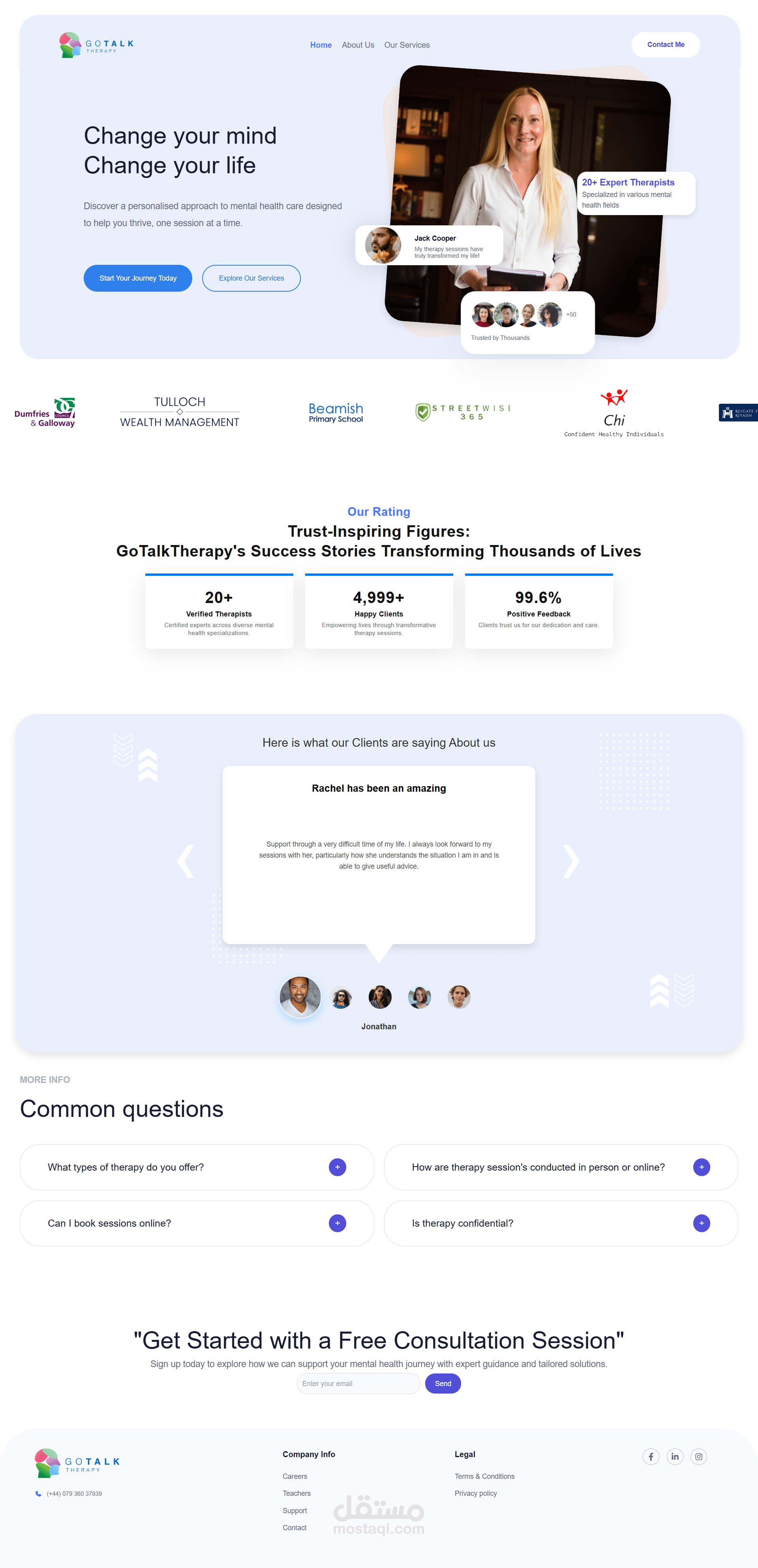 صفحة هبوط gotalktherapy.