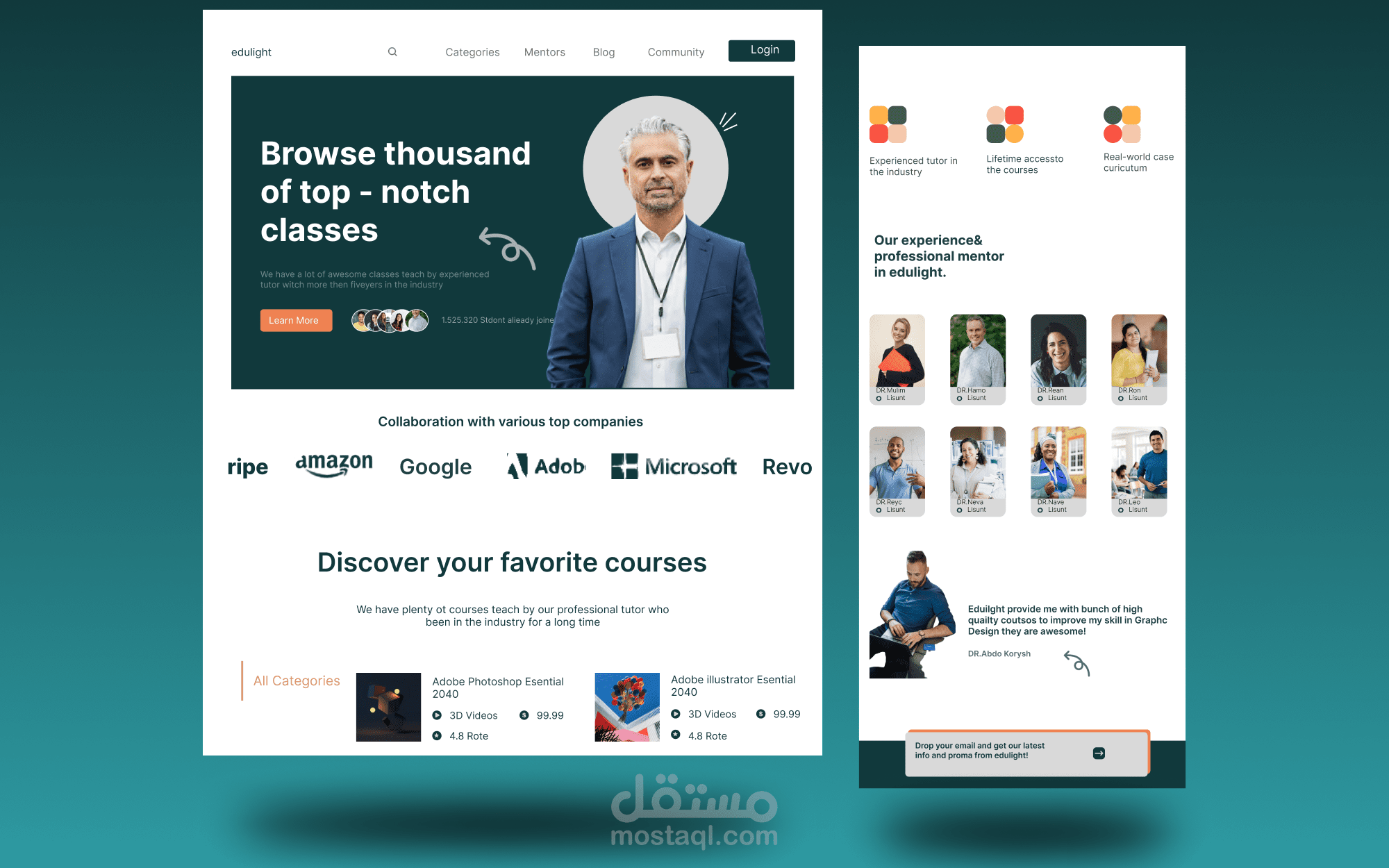 منصة تقدم دورات ودورات عبر الإنترنت - A platform that offers online courses and courses