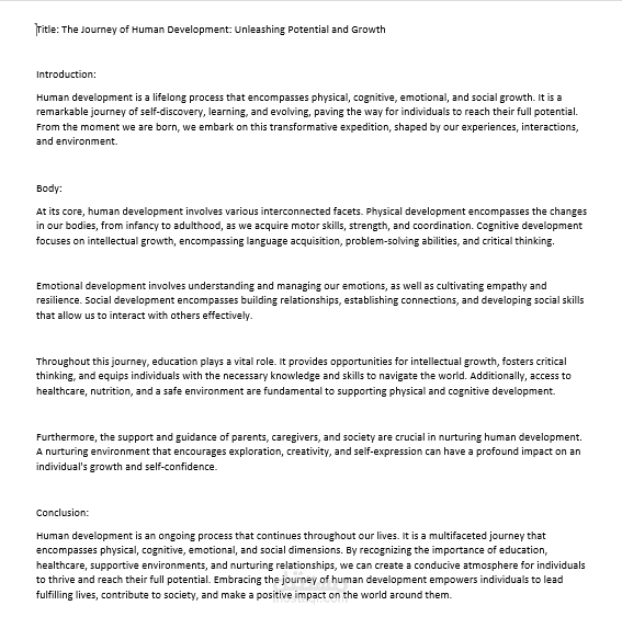 The Human Development Journey: Unlocking Potential and Growth