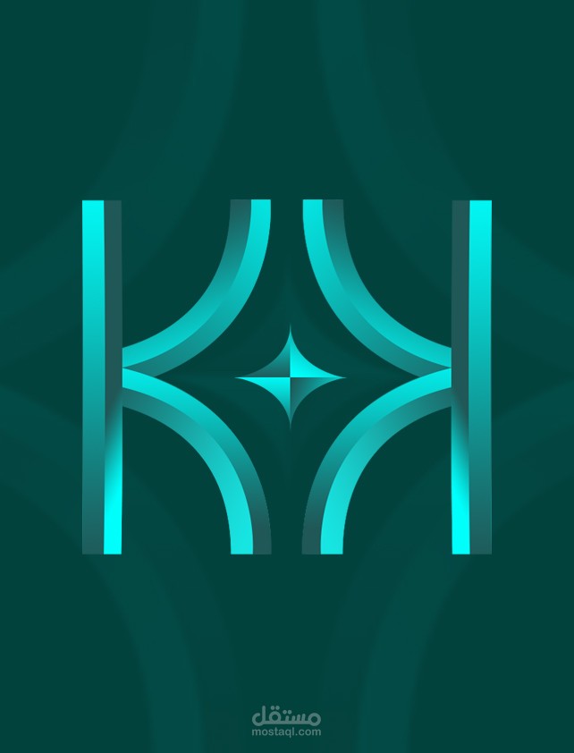 تصميم لوغو حرف  K
