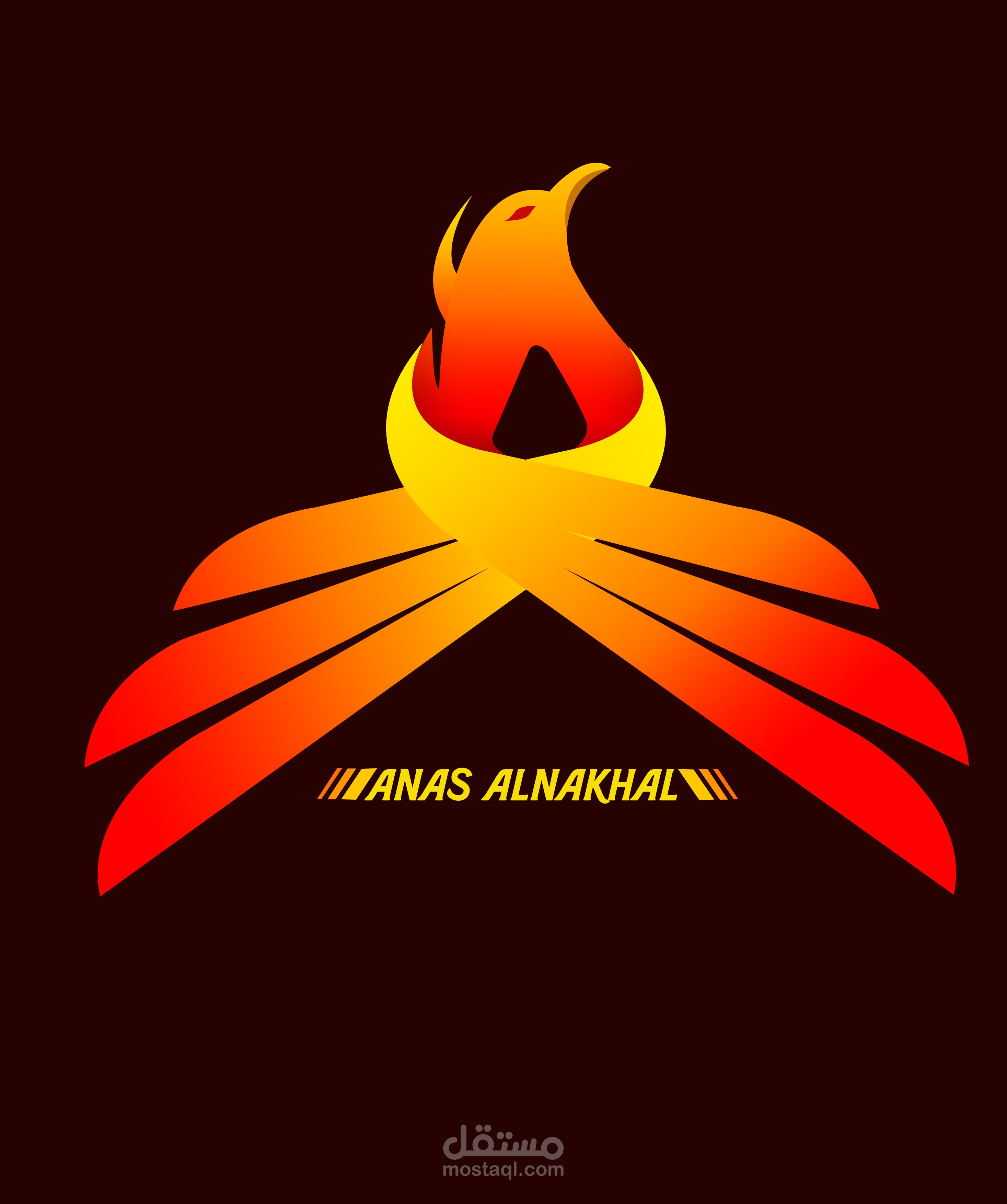 لوغو حرف A ثنائي الابعاد