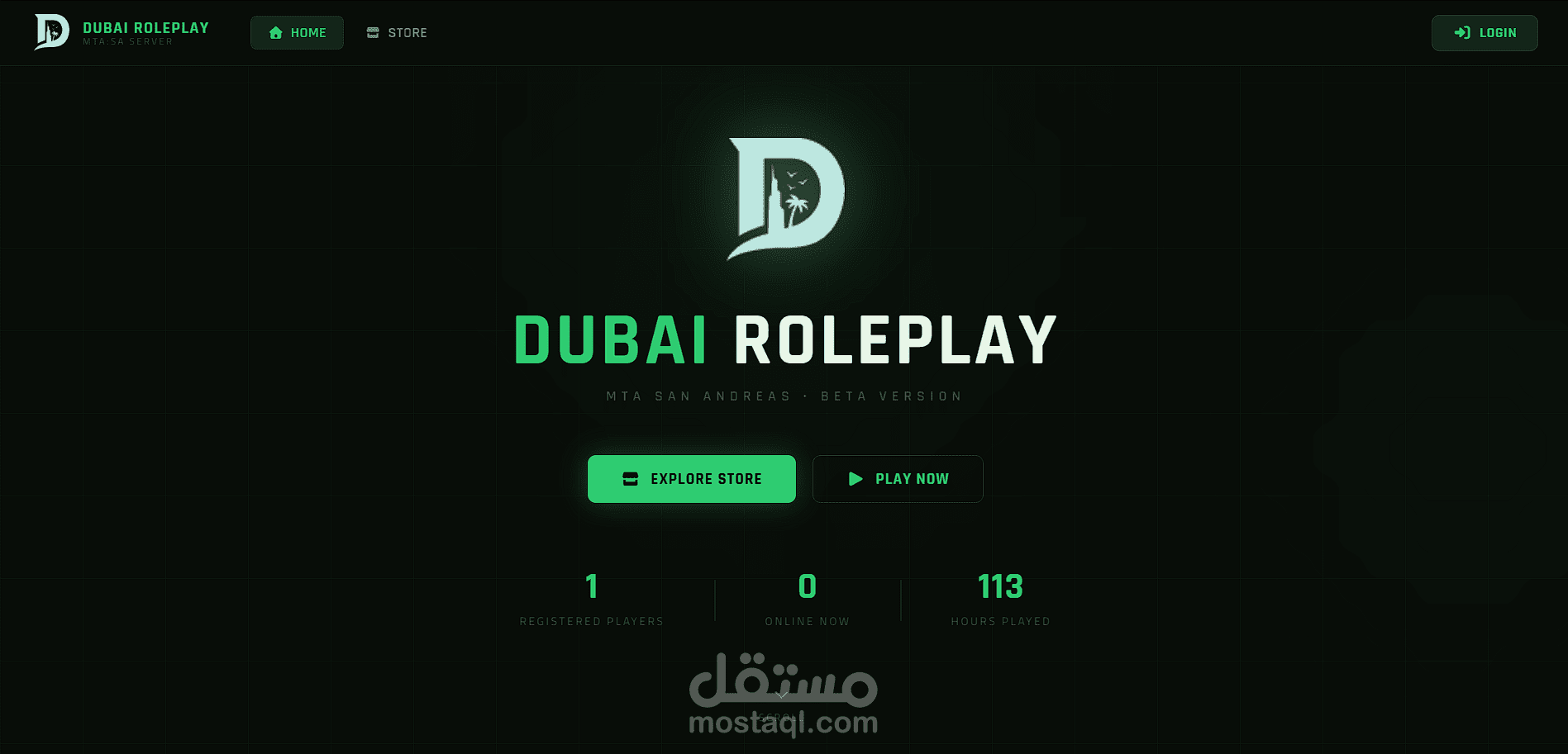 Dubai Roleplay Store — منصة متجر متكاملة لسيرفرات MTA
