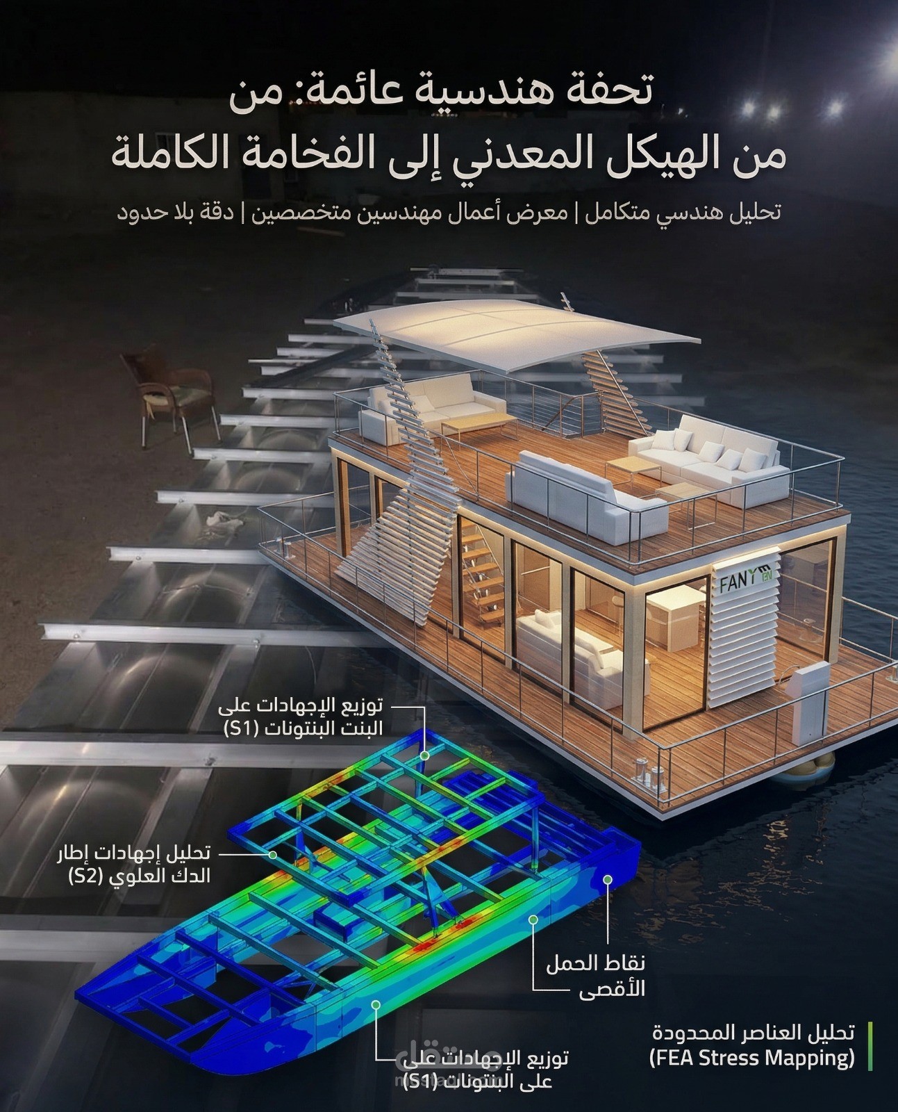 تصميم شاليه عائم