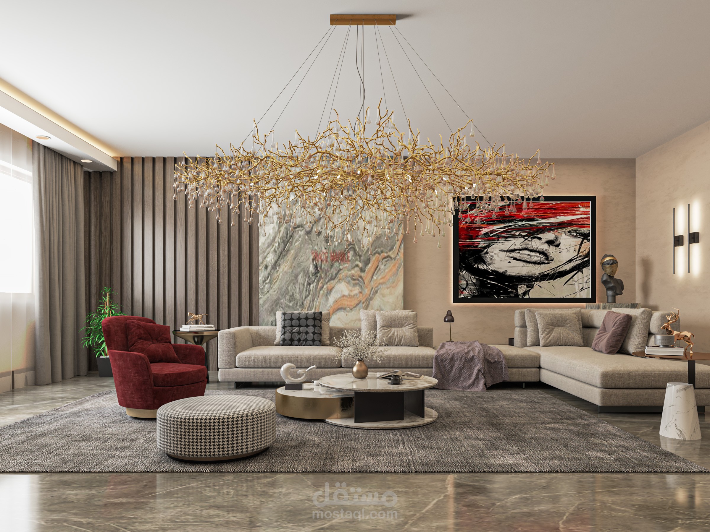 تصميم داخلي فاخر(luxury)