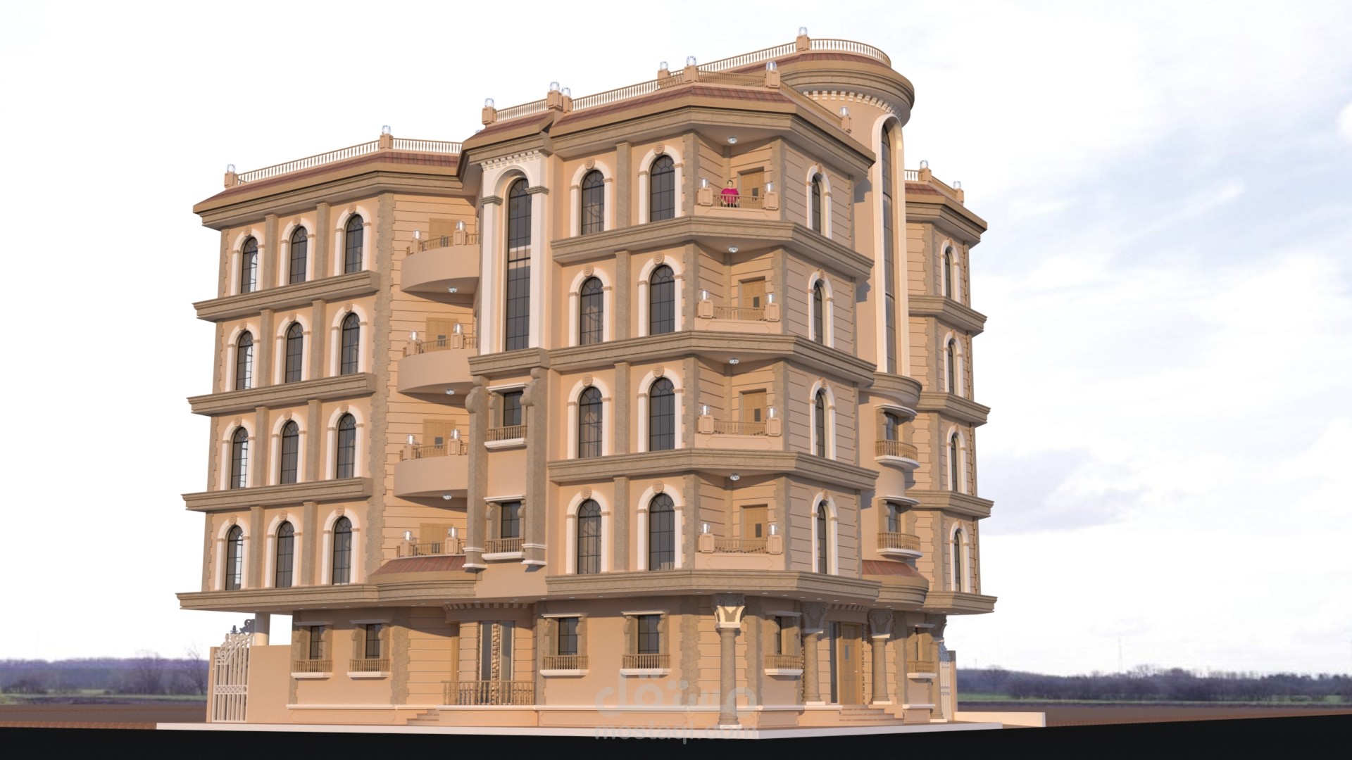 تصميم كلاسيك لمبنى سكني
