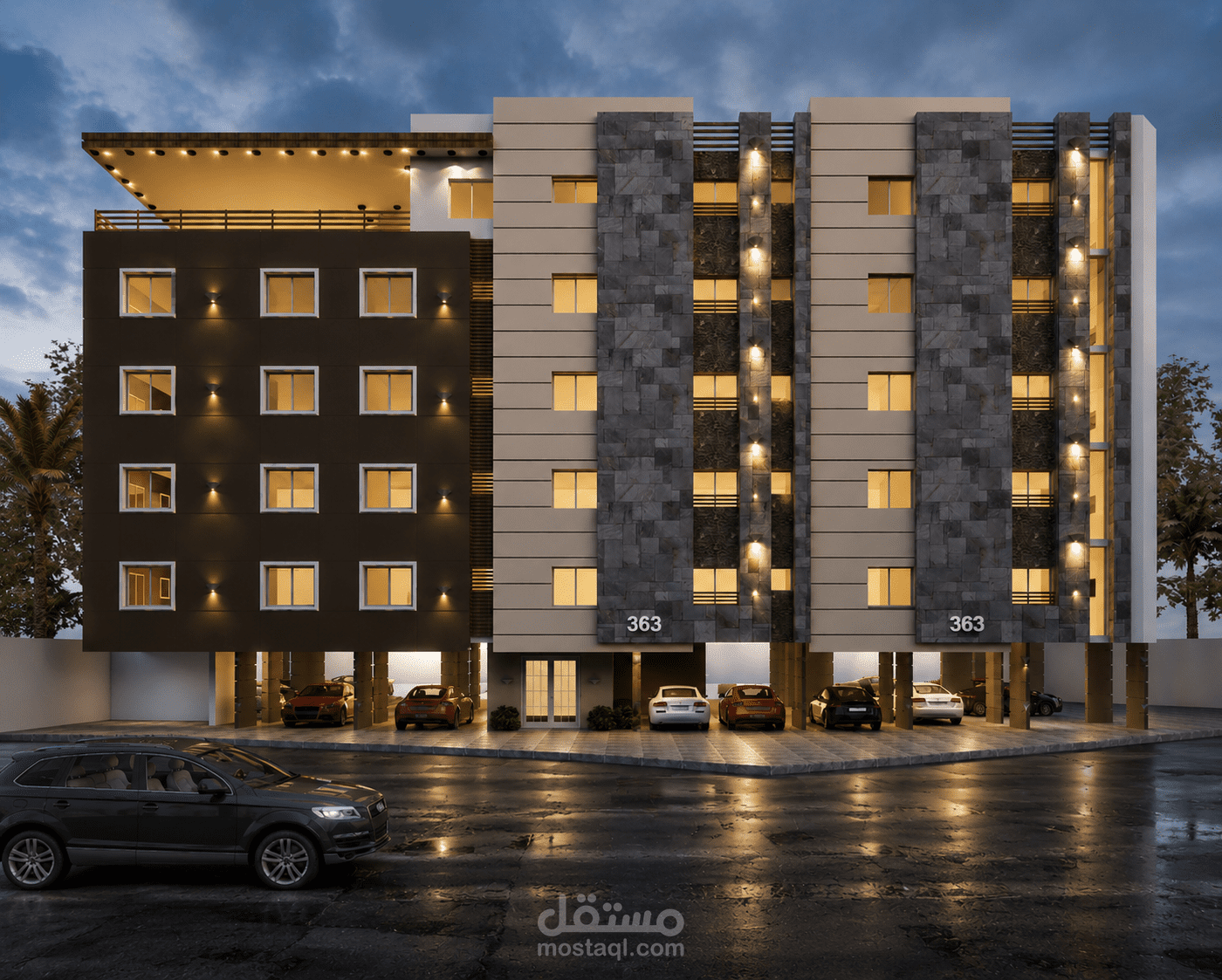 تصميم واجهة سكنية في المملكة العربية السعودية