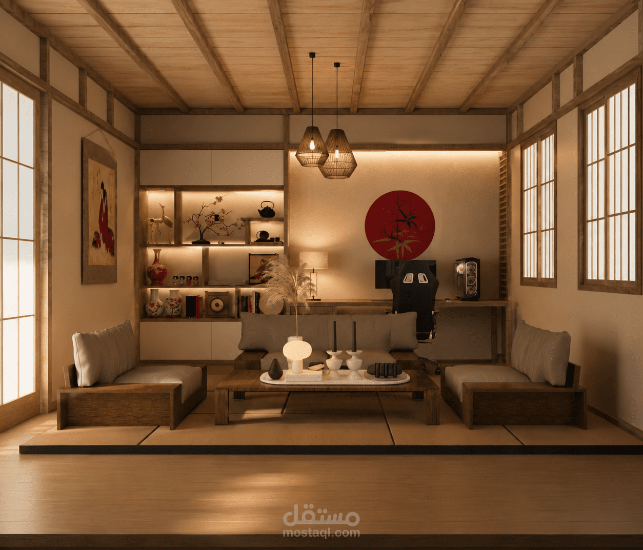 تصميم غرفة ب الستايل الياباني( Japanese Style)