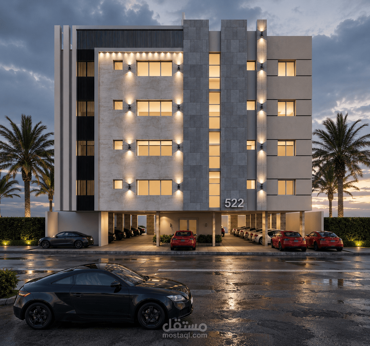 تصميم واجهة سكنية في المملكة العربية السعودية