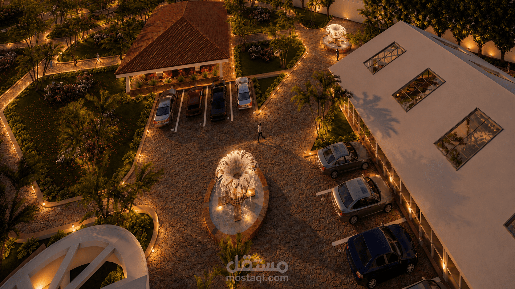 تصميم لمزرعة واستراحة