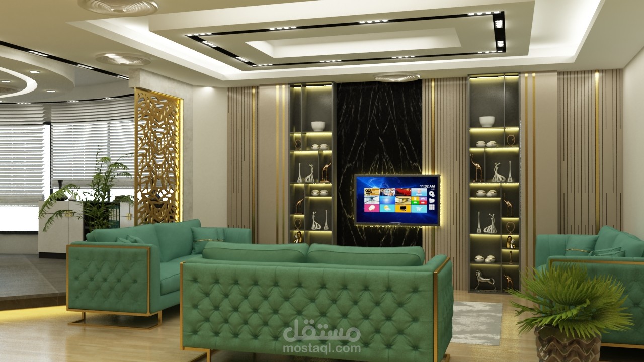 تصميم لفراغ استقبال