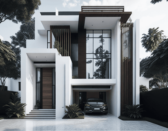 تصميم واجهات معمارية بانماط عصرية و كلاسيكية
