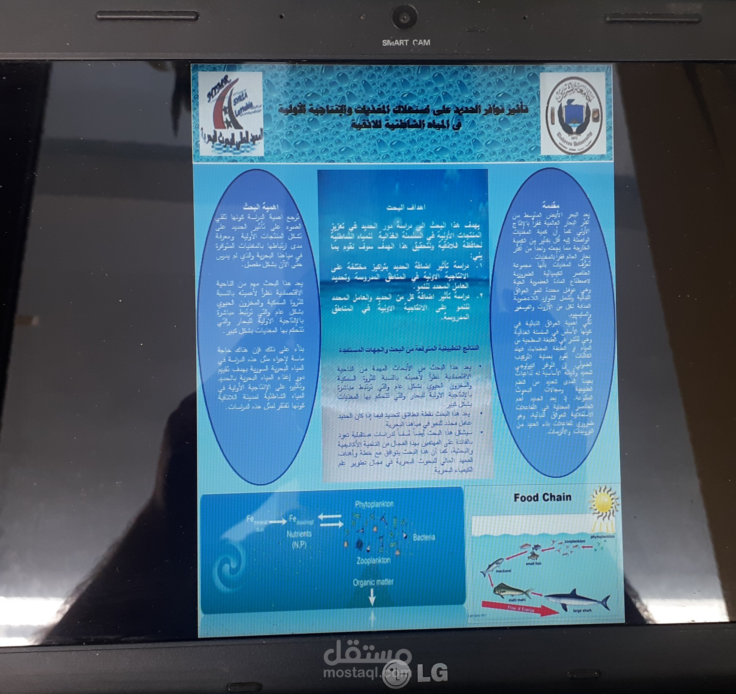 بوستر عن موضوع بيئي مصمم على برنامج البور بوينت