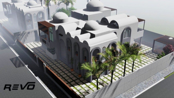 تصميم فلة ريفية مستدامة