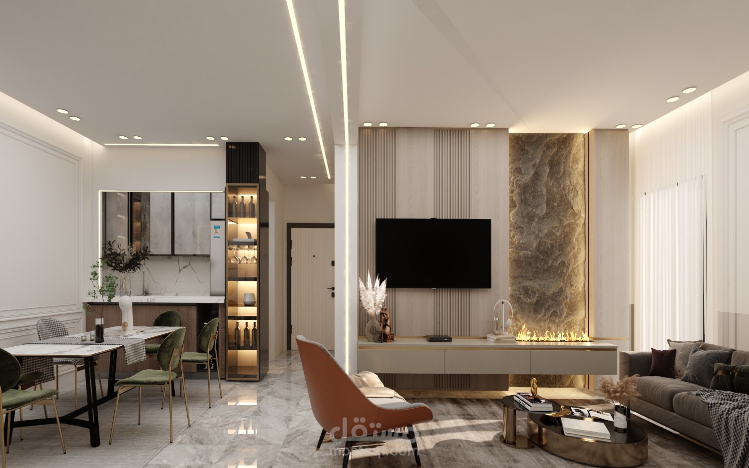 RECEPTION & LIVING-ROOM  DESIGN