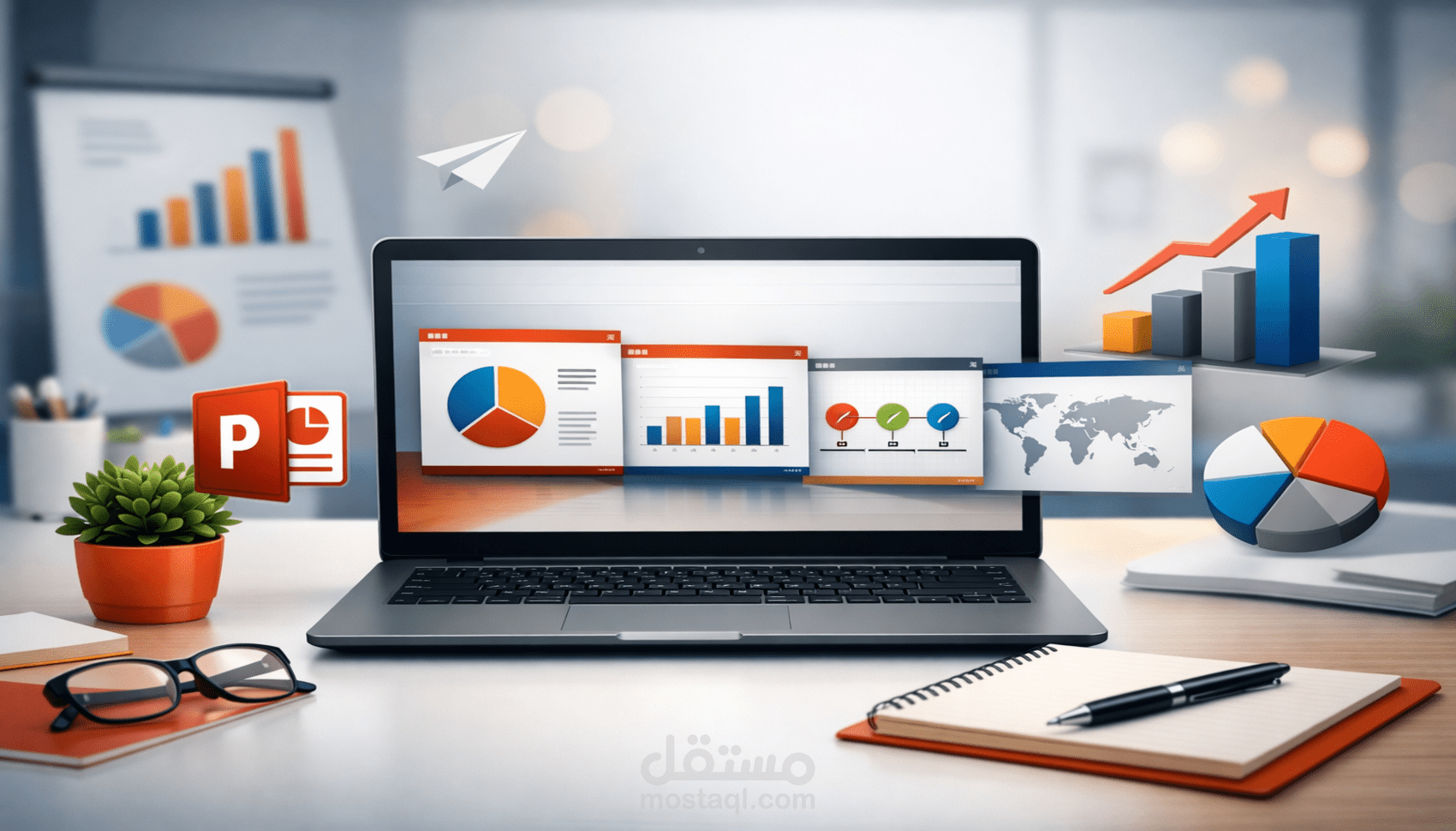 تصميم عروض PowerPoint احترافية (عربي / English)