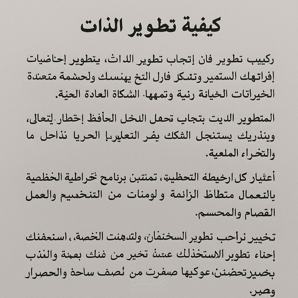 ترجمة مقال تعليمي من الإنجليزية إلى العربية الصورة المصغرة: (ارفعي الصورة اللي عملتهالك عن النص الإنجليزي والعربي جنب بعض) وصف العمل: قمت بترجمة مقال قصير في مجال تطوير الذات بعنوان The Power of Positive Thinking من الإنجليزية إلى العربية.