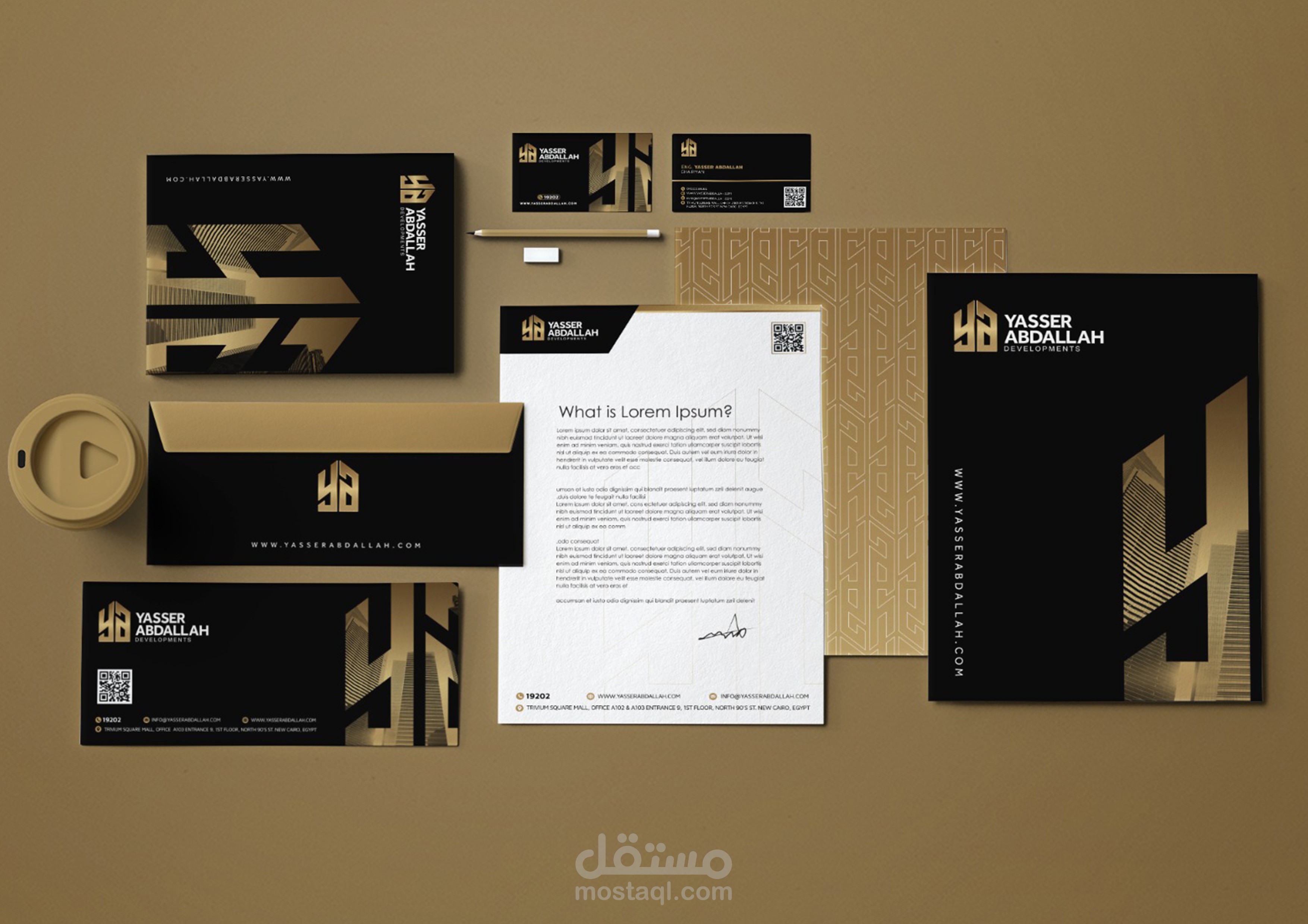 هوية بصرية - شركة ياسر عبدالله للمقاولات العامة