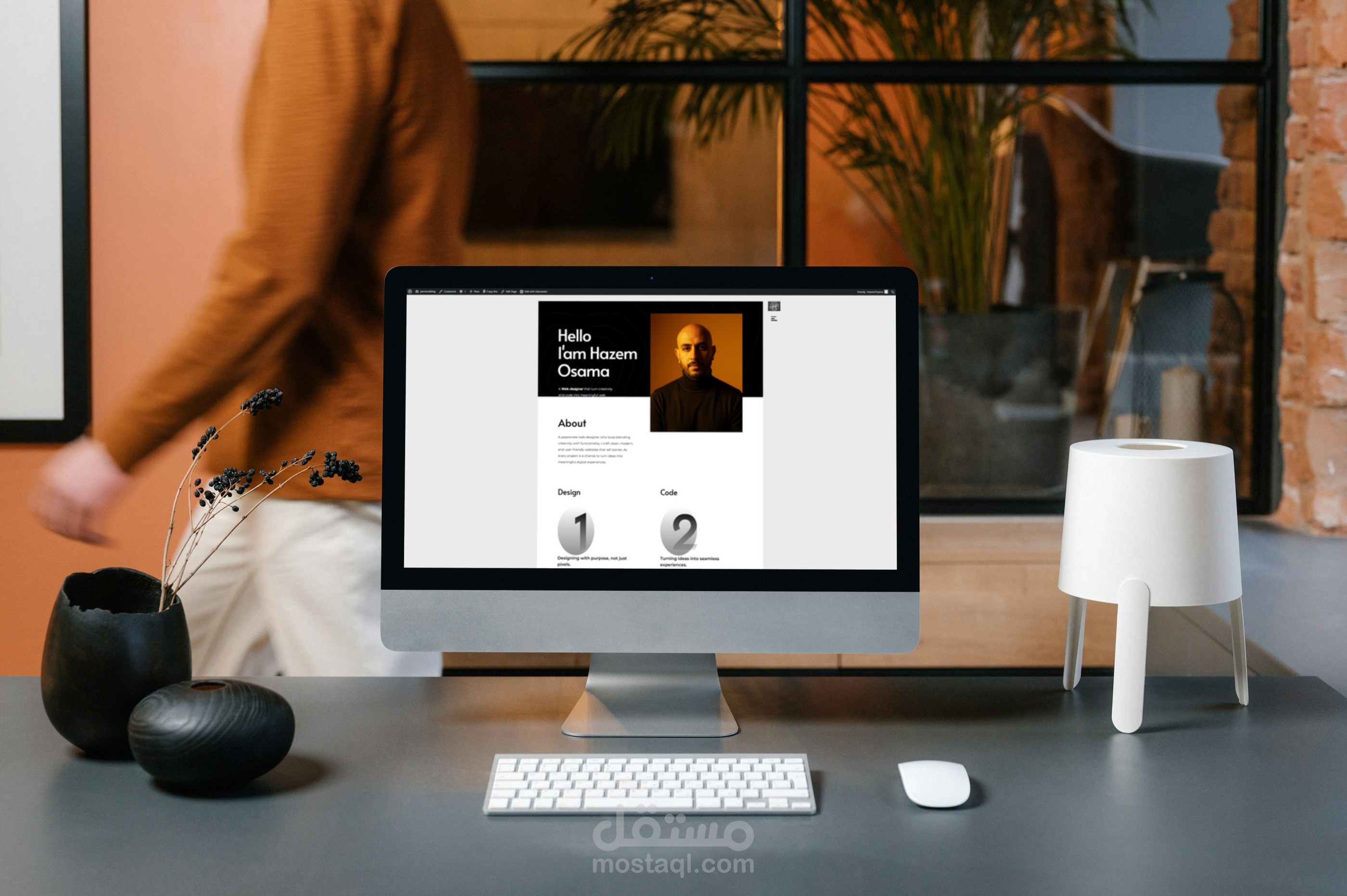 تصميم وتطوير موقع شخصي احترافي (Personal Portfolio & Blog Website)