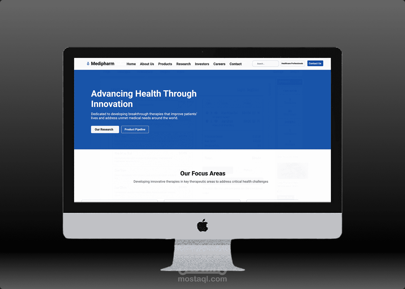 UX/UI Design for a Pharmaceutical Company Website