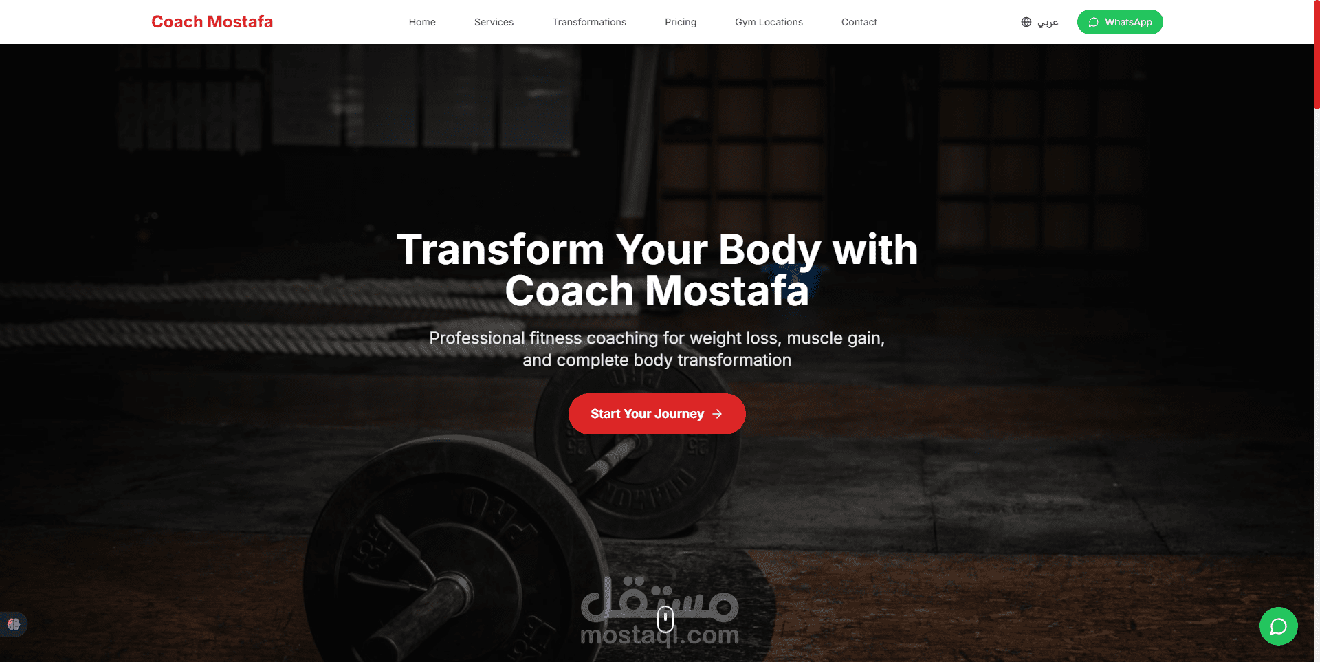 Personal Portfolio Website for Gym Coaches
