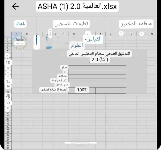 ترجمة محتوى Excel
