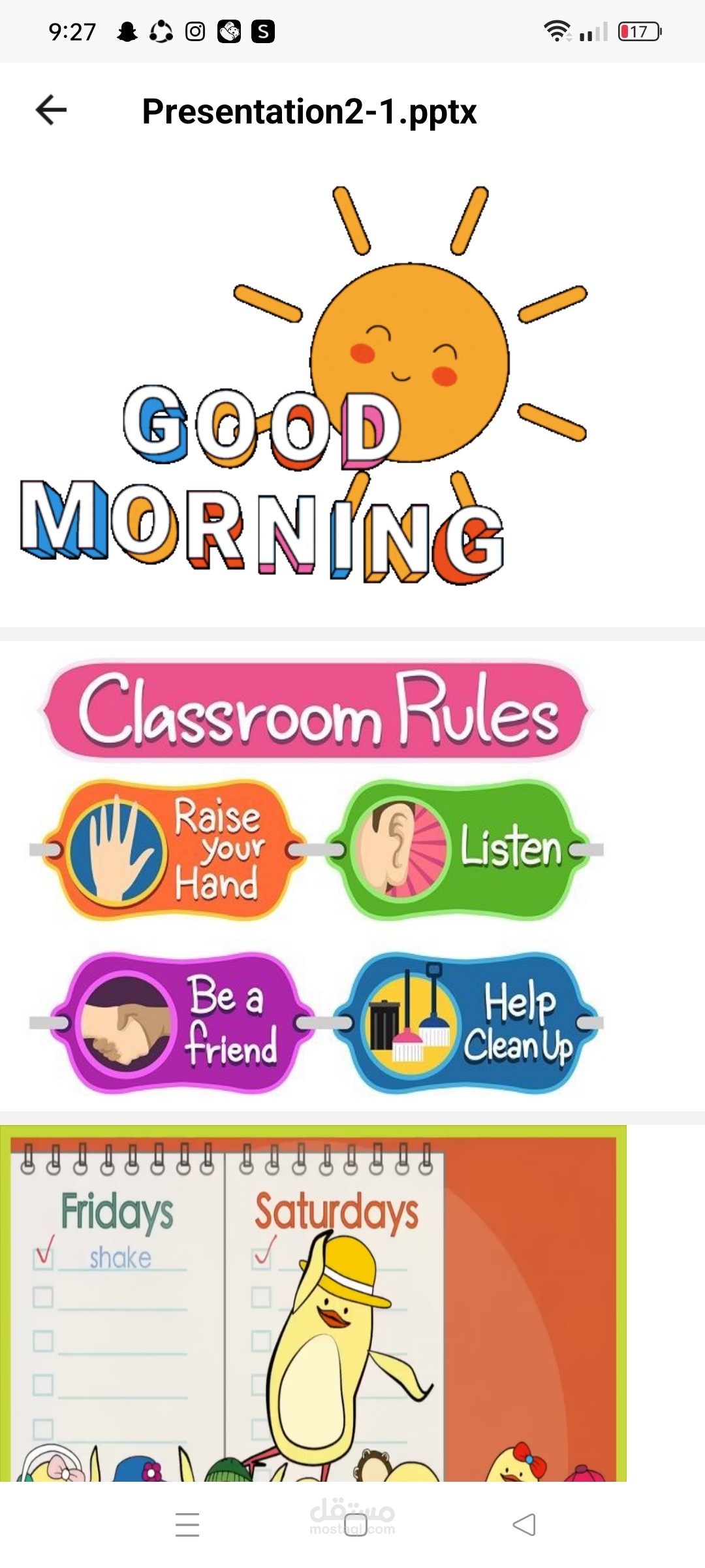 PowerPoint Presentation for letter "S" with pictures