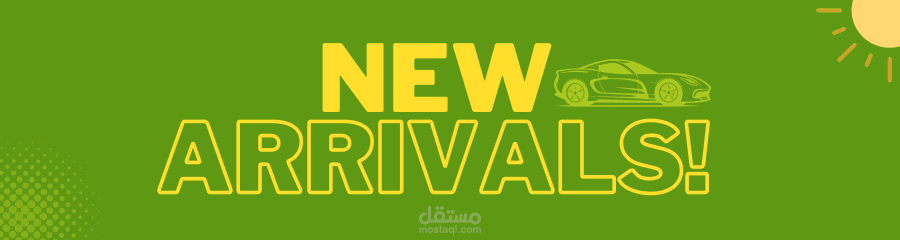 banner for new arrivals for toy store