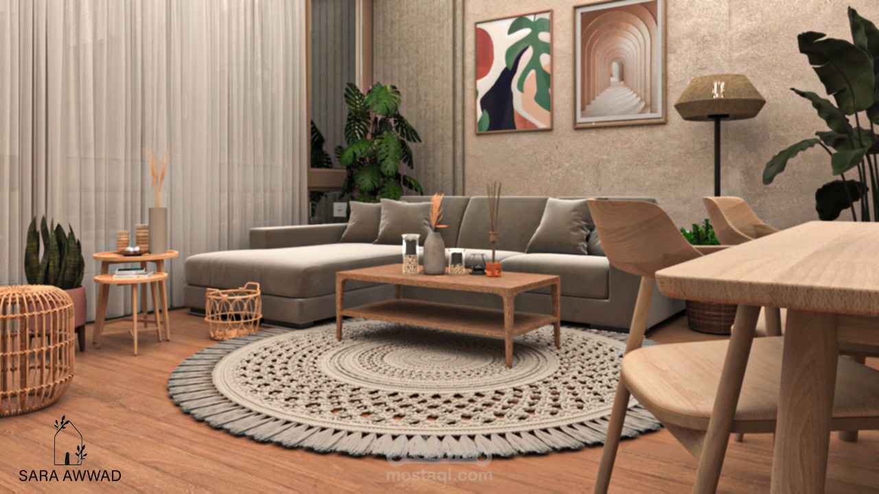 ريسيبشن باستايل  البوهو (Boho livving)