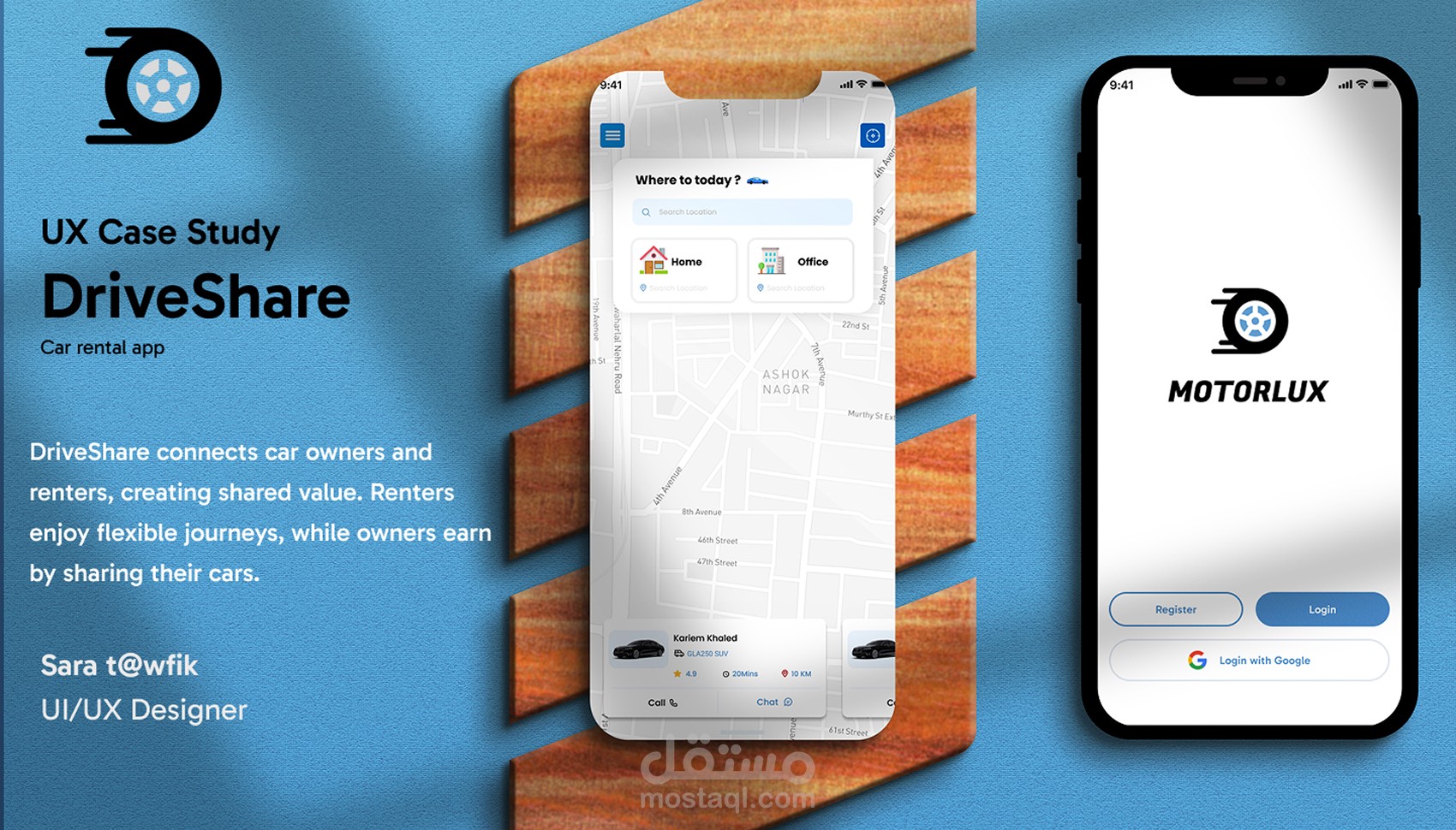 تصميم واجهة مستخدم وتجربة مستخدم لتطبيق السائق Driver App